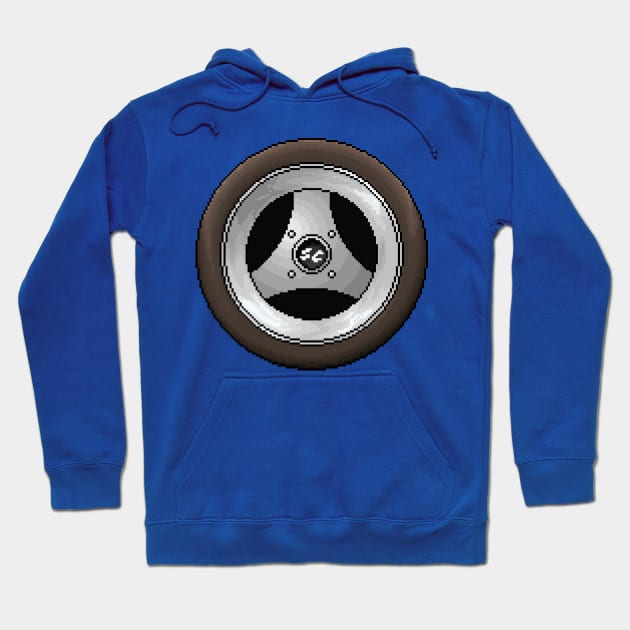 Pixelart 3 Spoke Wheel Hoodie by retsbor10@comcast.net